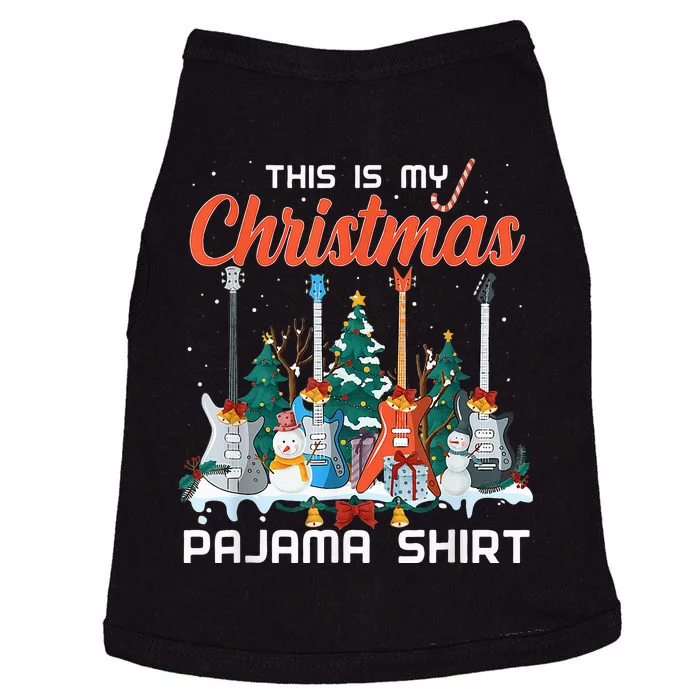 This Is My Christmas Pajama Funny Guitar Xmas Music Lover Doggie Tank