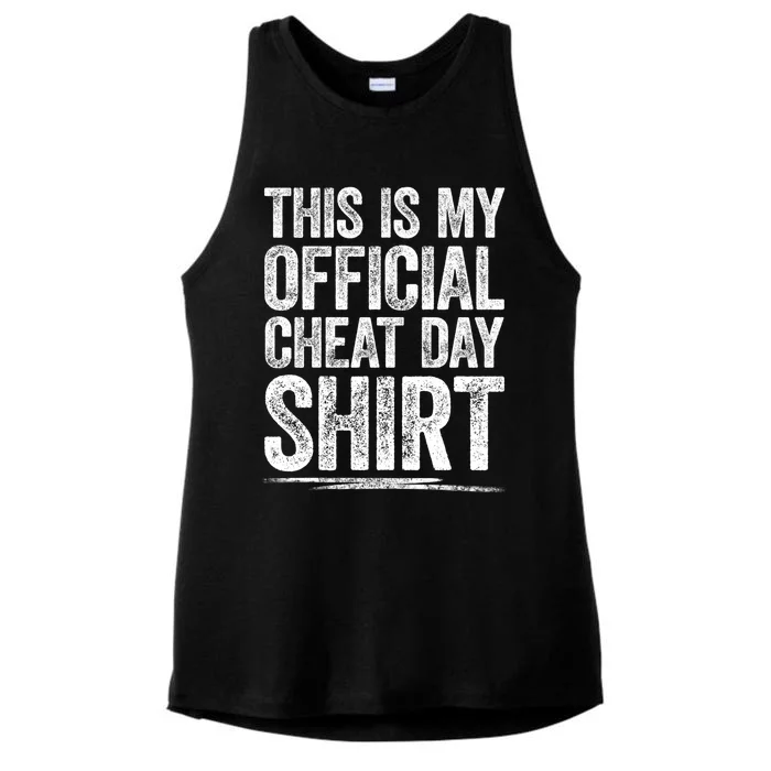 This Is My Cheat Day Gift Fitness Diet Cheat Day Gift Ladies Tri-Blend Wicking Tank