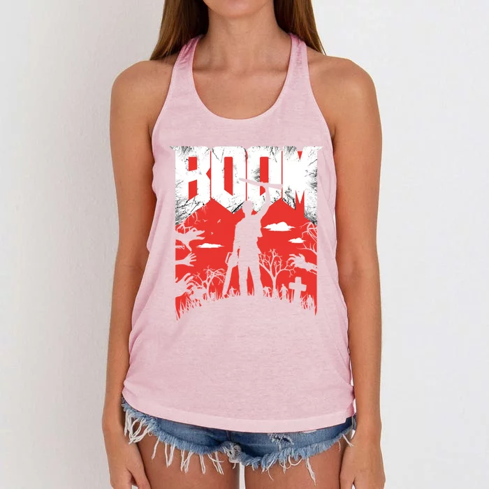 This Is My Boomstick! Women's Knotted Racerback Tank