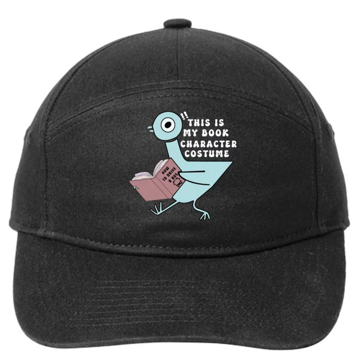 This Is My Book Character Costume Funny Pigeon Reading 7-Panel Snapback Hat