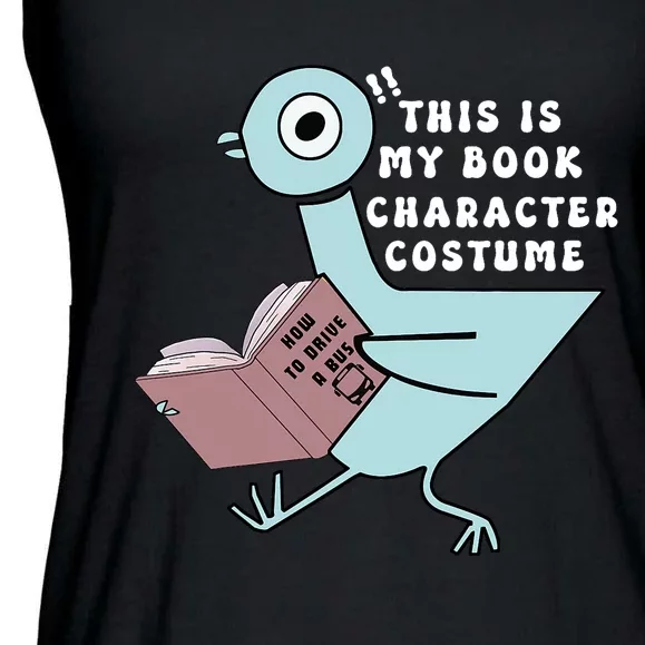 This Is My Book Character Costume Funny Pigeon Reading Ladies Essential Flowy Tank