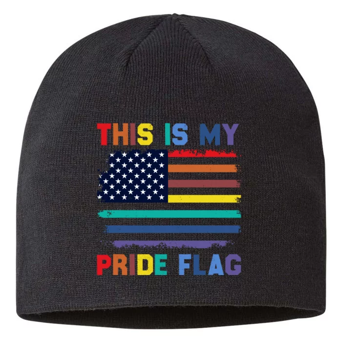 This Is My Pride Flag USA American 8 1/2in Sustainable Knit Beanie