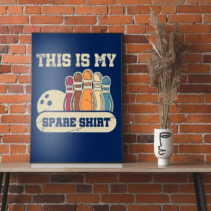 This Is My Spare Shirts Bowling Alley Gutter Pins Bowling Poster