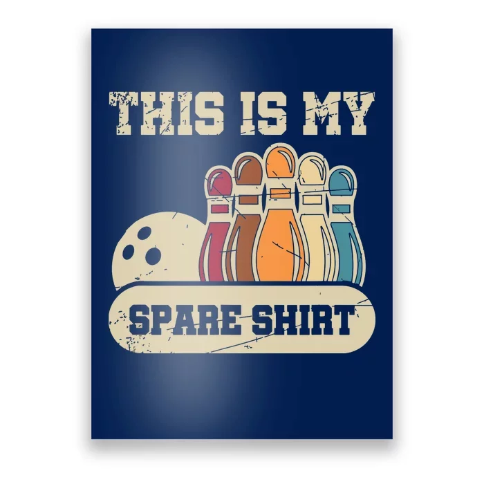 This Is My Spare Shirts Bowling Alley Gutter Pins Bowling Poster