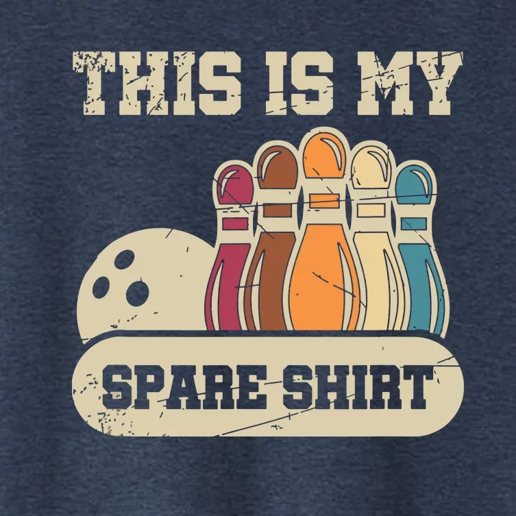 This Is My Spare Shirts Bowling Alley Gutter Pins Bowling Women's Crop Top Tee