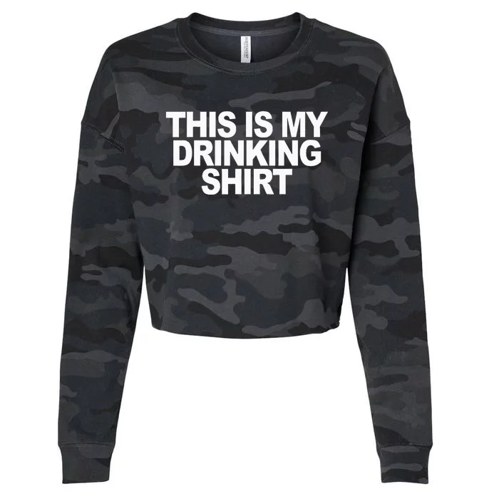 This Is My Drinking And Driving Funny Quotes Cropped Pullover Crew