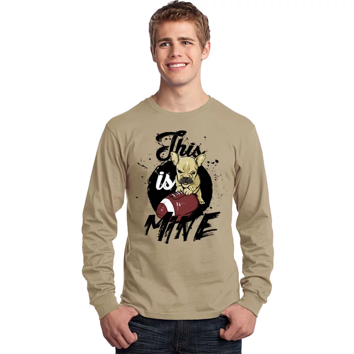 This Is Mine Cute Football Dog Long Sleeve Shirt