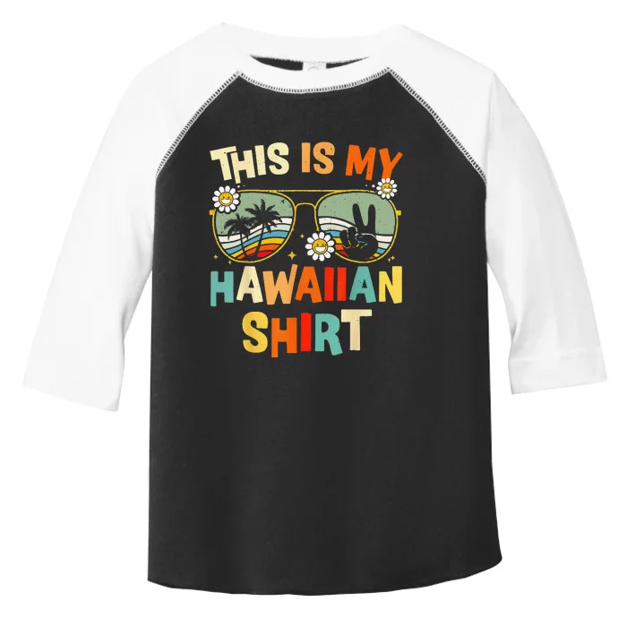 This Is My Hawaiian Tropical Luau Costume Party Hawaii Toddler Fine Jersey T-Shirt