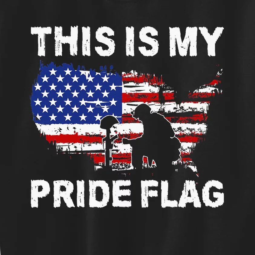 This Is My Pride Flag Patriotic American Flag Kids Sweatshirt