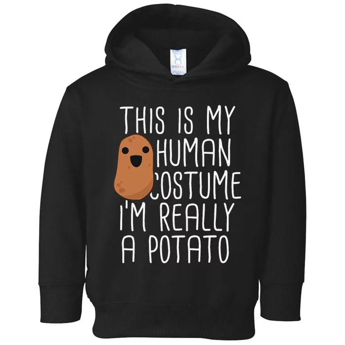 This Is My Human Costume Im Really A Potato Yam Toddler Hoodie