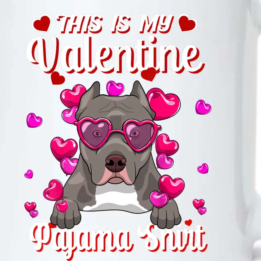 This Is My Valentine Pajama Gift Pitbull Lovers Cute Gift Black Color Changing Mug