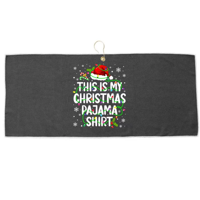 This Is My Christmas Pajamas Large Microfiber Waffle Golf Towel