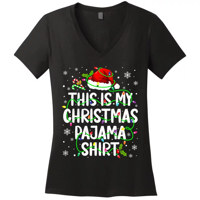 This Is My Christmas Pajamas Women's V-Neck T-Shirt