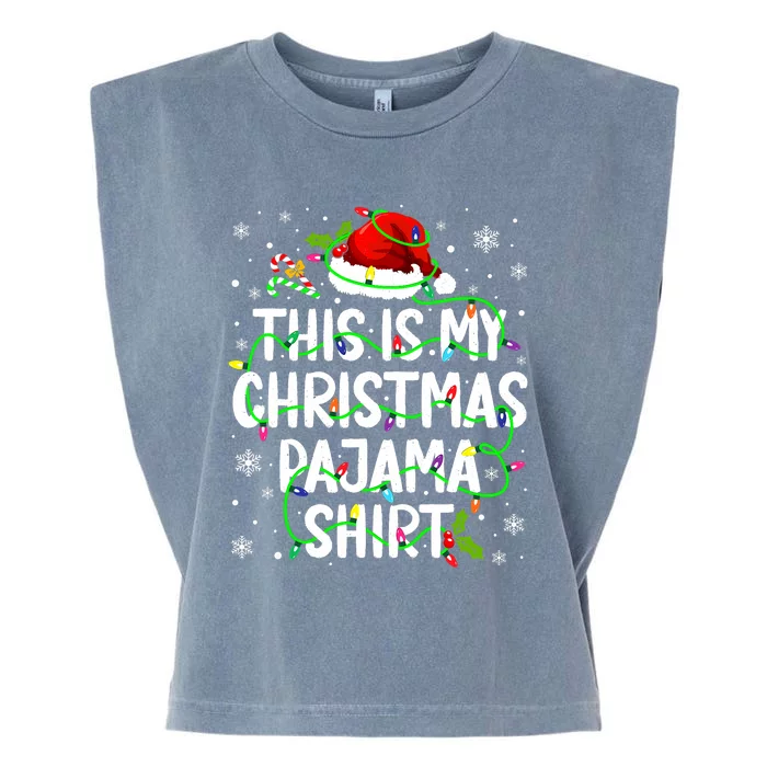 This Is My Christmas Pajamas Garment-Dyed Women's Muscle Tee