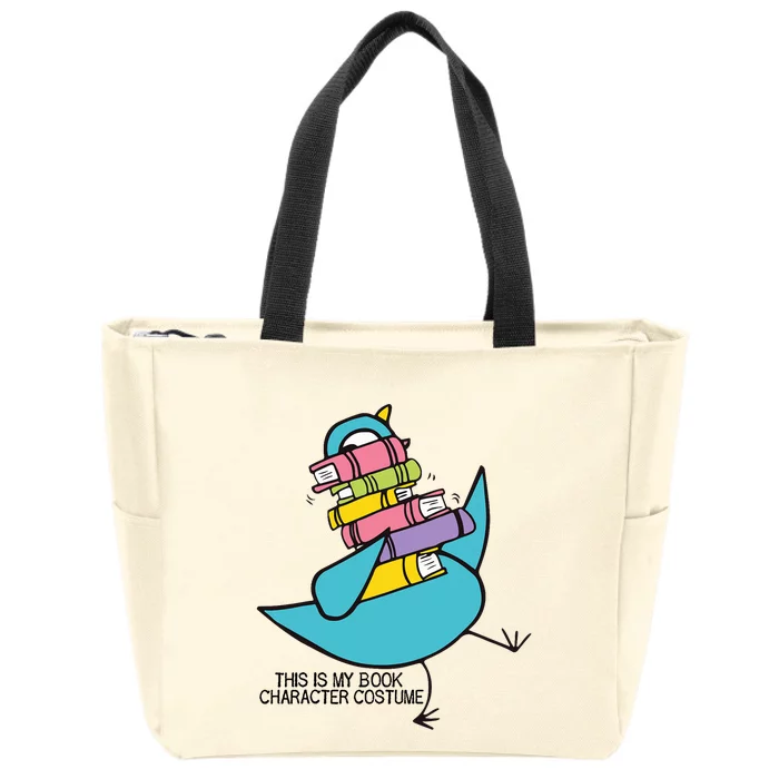 This Is My Book Character Costume Funny Pigeon Reading Trending Design Zip Tote Bag