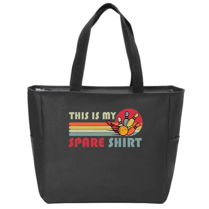 This Is My Spare Bowling Bowler Funny Team Zip Tote Bag