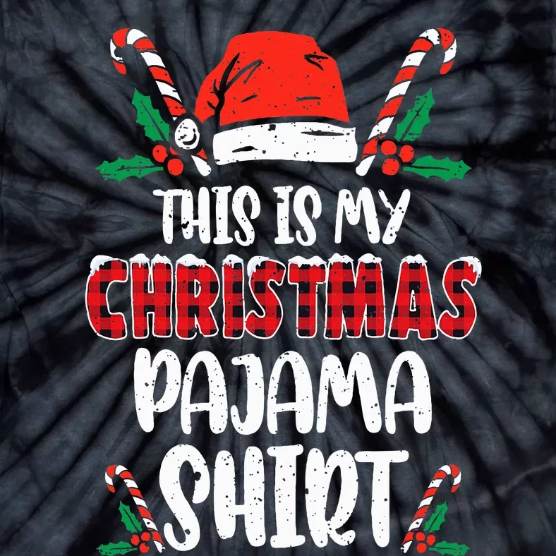 This Is My Christmas Pajama Funny Xmas PJs Tie-Dye T-Shirt