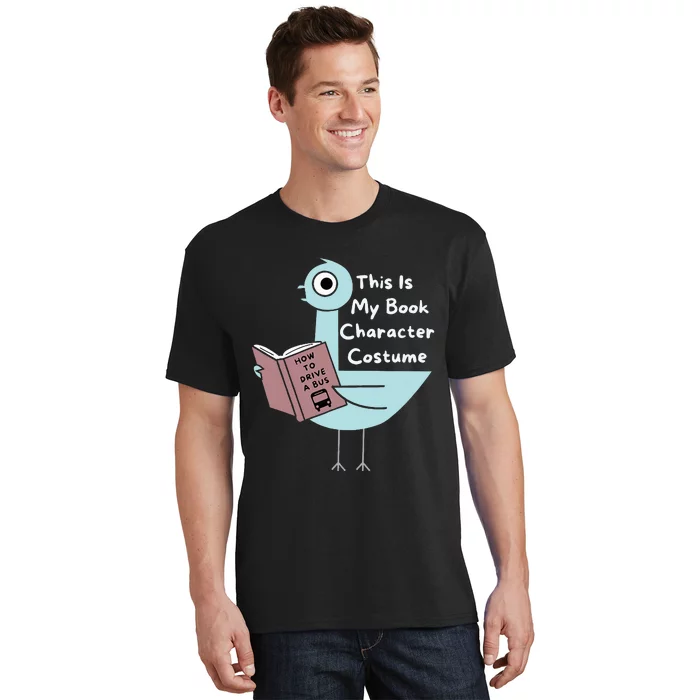 This Is My Book Character Costume Funny Pigeon Reading T-Shirt