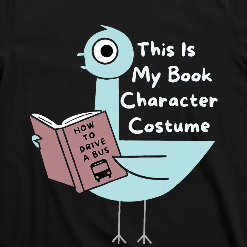 This Is My Book Character Costume Funny Pigeon Reading T-Shirt