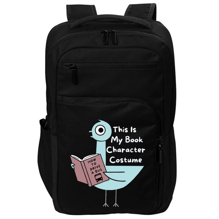 This Is My Book Character Costume Funny Pigeon Reading Impact Tech Backpack