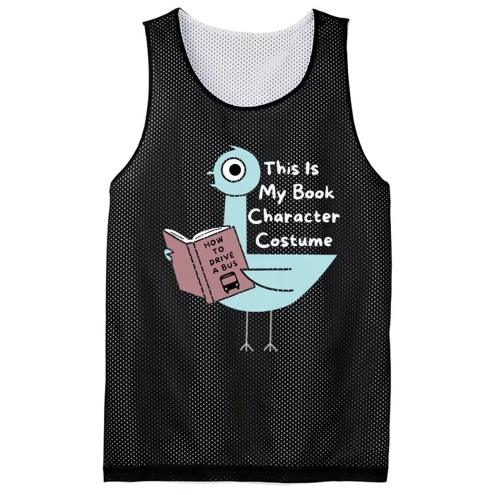 This Is My Book Character Costume Funny Pigeon Reading Mesh Reversible Basketball Jersey Tank