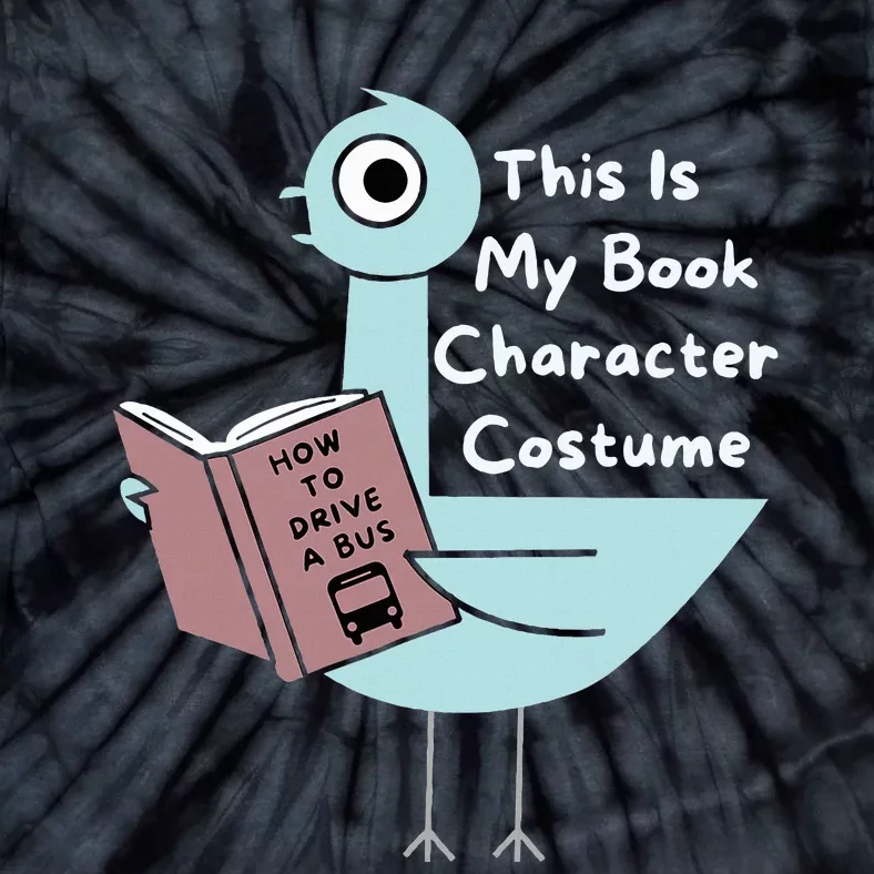 This Is My Book Character Costume Funny Pigeon Reading Tie-Dye T-Shirt