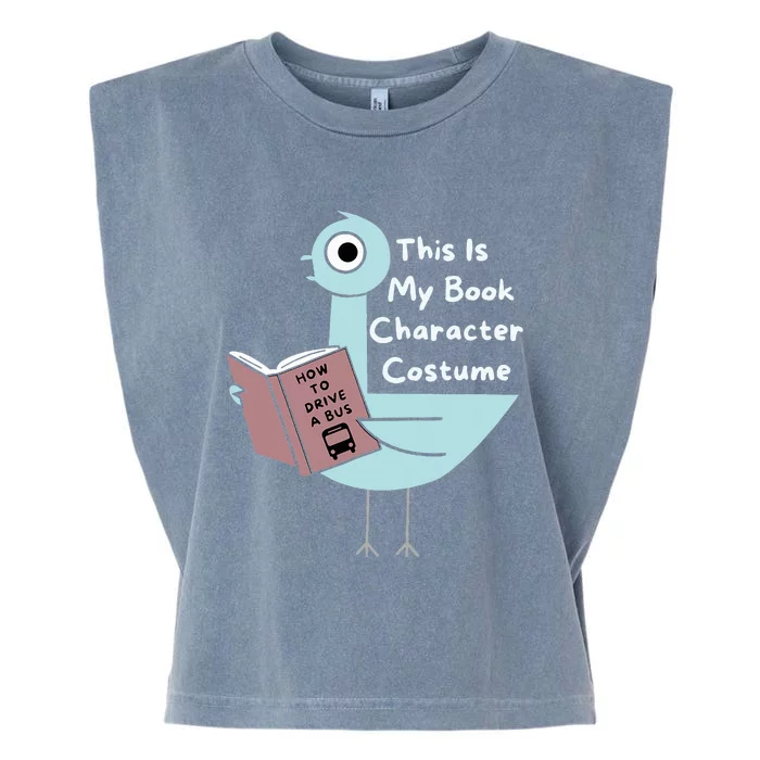 This Is My Book Character Costume Funny Pigeon Reading Garment-Dyed Women's Muscle Tee