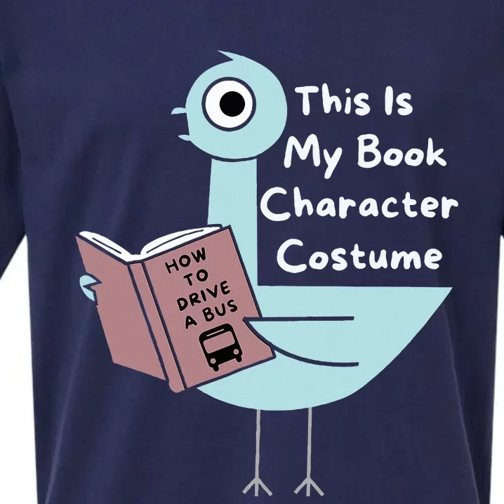 This Is My Book Character Costume Funny Pigeon Reading Sueded Cloud Jersey T-Shirt