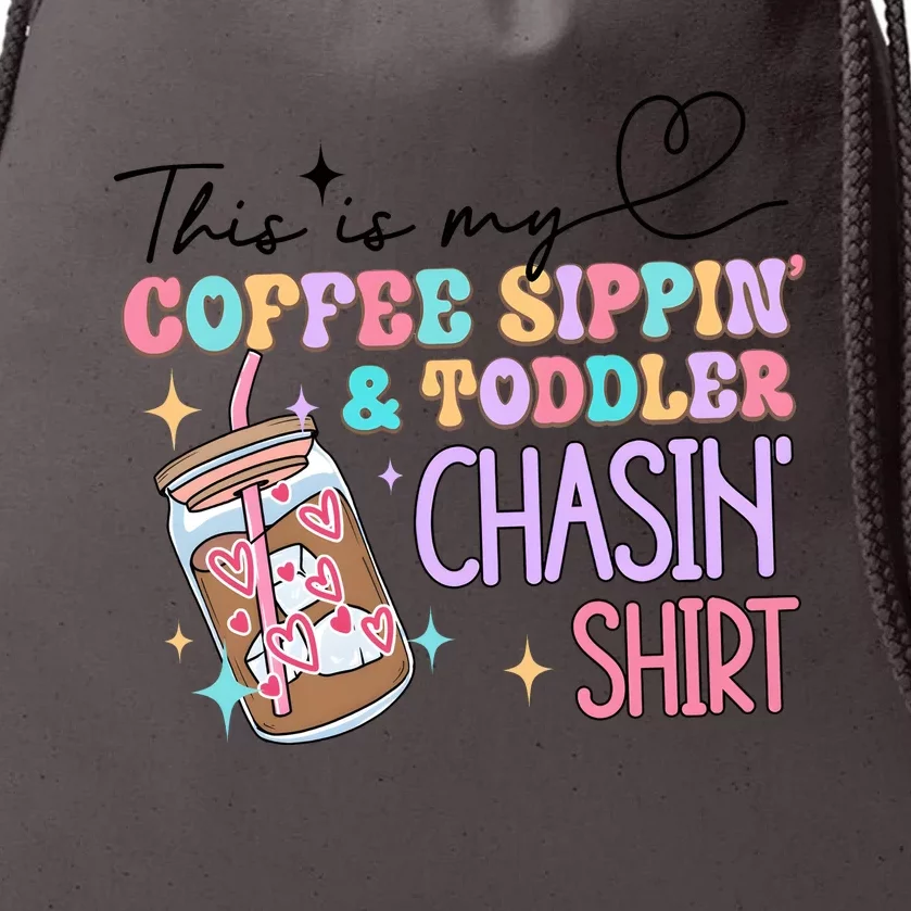 This Is My Coffee Sippin & Chasin Drawstring Bag