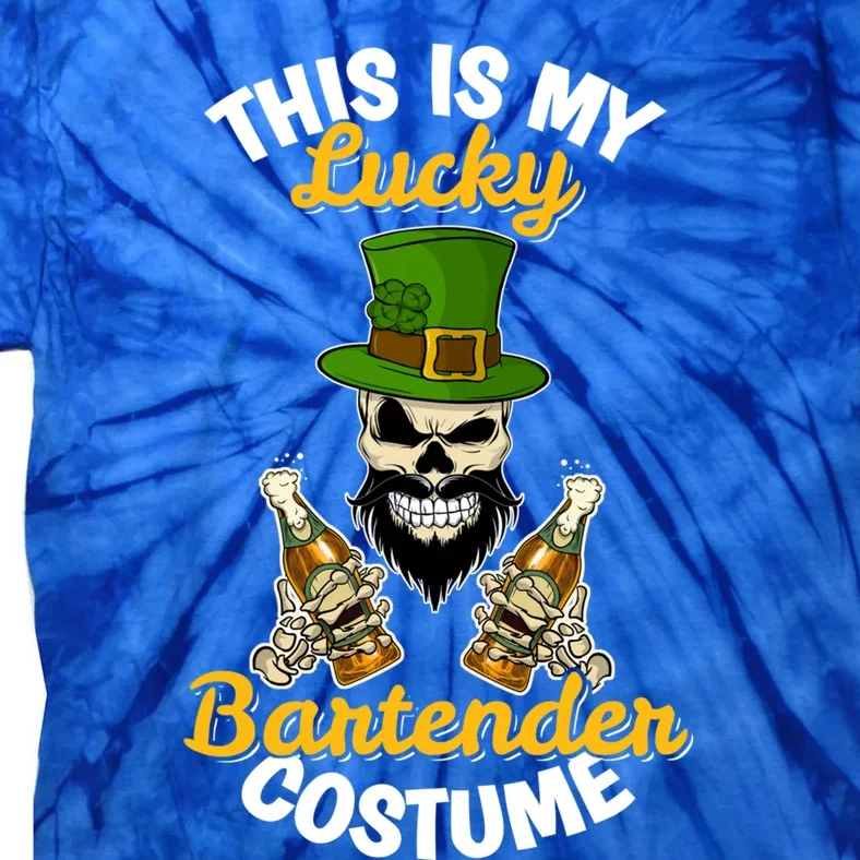 This Is My Lucky Bartender Costume Funny St Patrick's Day Cute Gift Tie-Dye T-Shirt