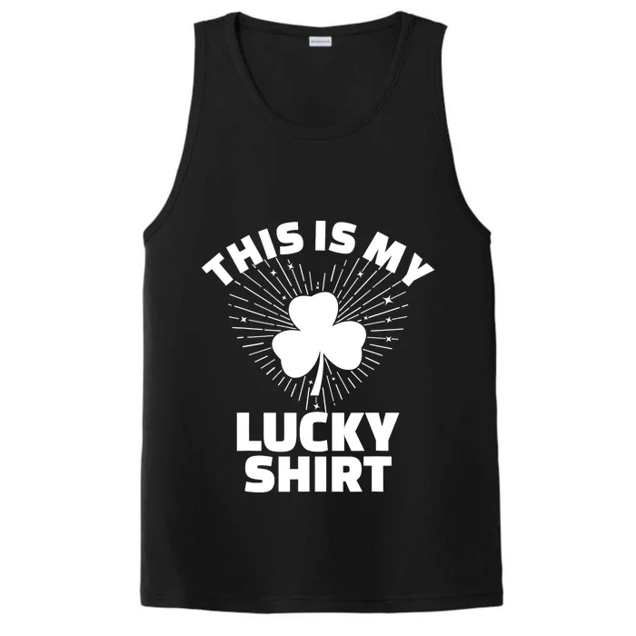 This Is My Lucky Shamrock St Patricks Day Irish Luck Performance Tank