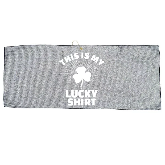 This Is My Lucky Shamrock St Patricks Day Irish Luck Large Microfiber Waffle Golf Towel