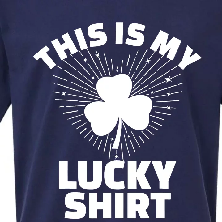 This Is My Lucky Shamrock St Patricks Day Irish Luck Sueded Cloud Jersey T-Shirt