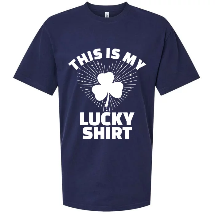 This Is My Lucky Shamrock St Patricks Day Irish Luck Sueded Cloud Jersey T-Shirt