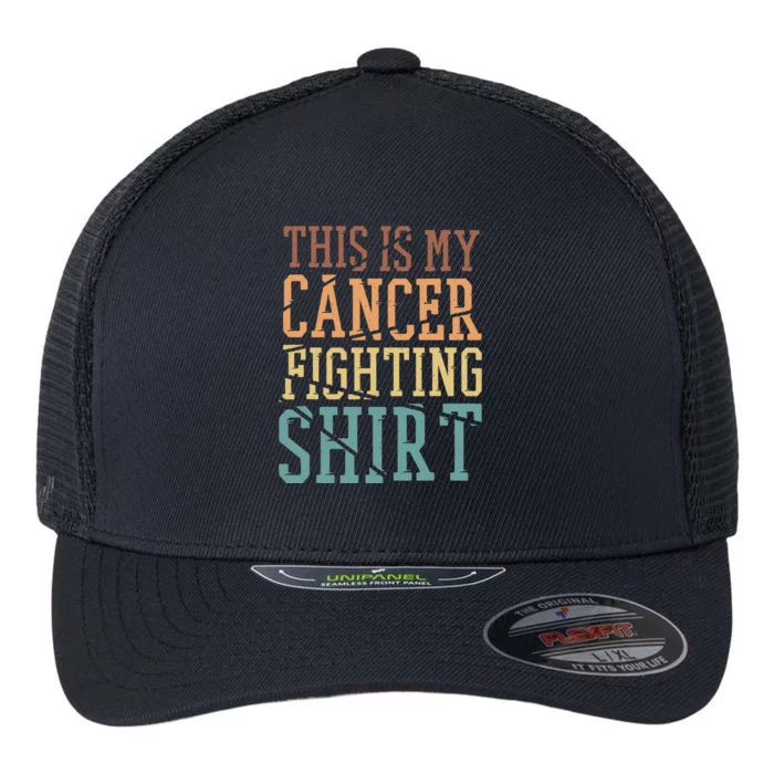 This Is My Cancer Fighting Cancer Chemo Awareness Flexfit Unipanel Trucker Cap