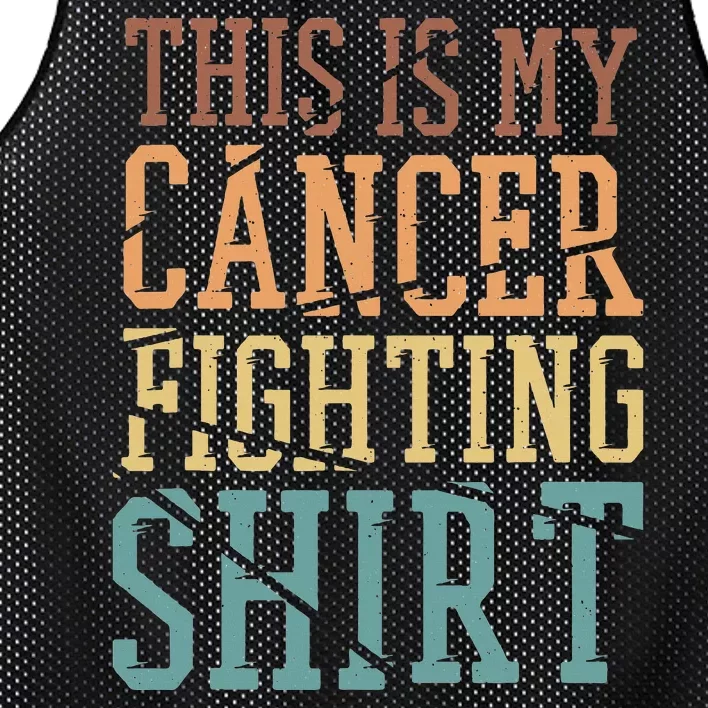 This Is My Cancer Fighting Cancer Chemo Awareness Mesh Reversible Basketball Jersey Tank