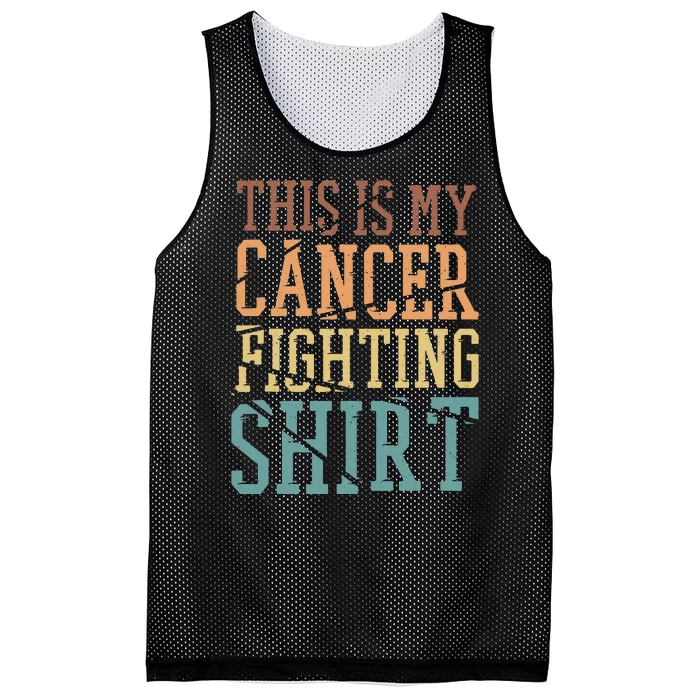 This Is My Cancer Fighting Cancer Chemo Awareness Mesh Reversible Basketball Jersey Tank