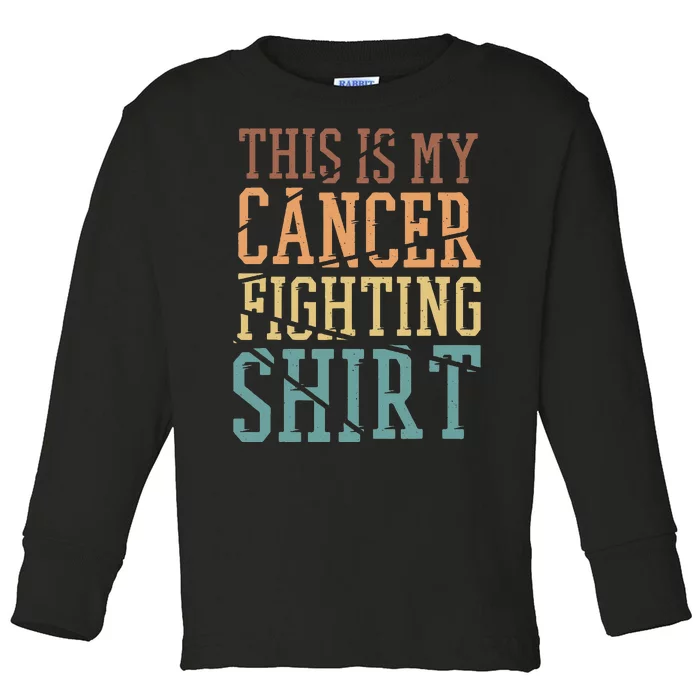 This Is My Cancer Fighting Cancer Chemo Awareness Toddler Long Sleeve Shirt