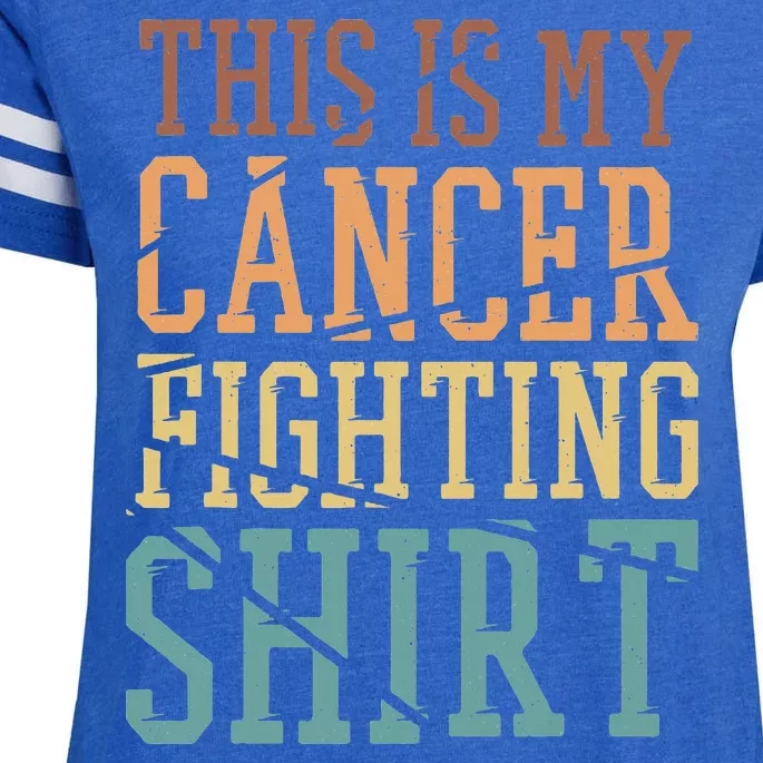 This Is My Cancer Fighting Cancer Chemo Awareness Enza Ladies Jersey Football T-Shirt