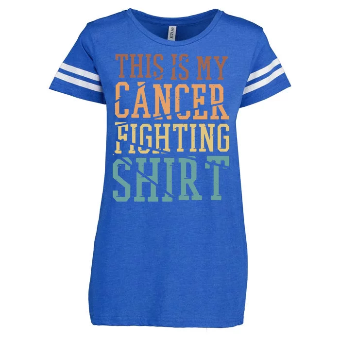 This Is My Cancer Fighting Cancer Chemo Awareness Enza Ladies Jersey Football T-Shirt