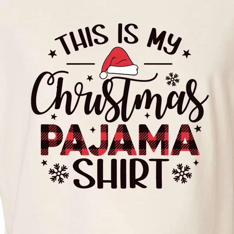 This Is My Christmas Pajama Funny Christmas Garment-Dyed Women's Muscle Tee