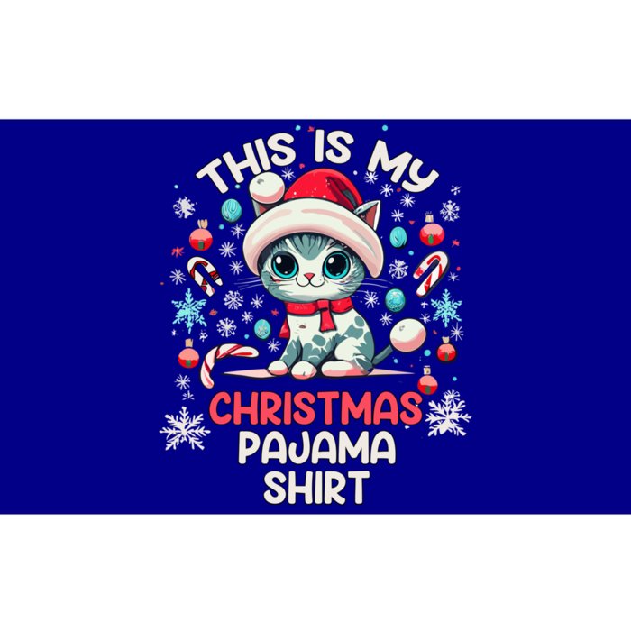 This Is My Christmas Pajama Cat Lover Funny Christmas Gift Bumper Sticker