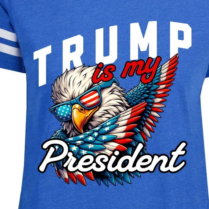 Trump Is My President Enza Ladies Jersey Football T-Shirt