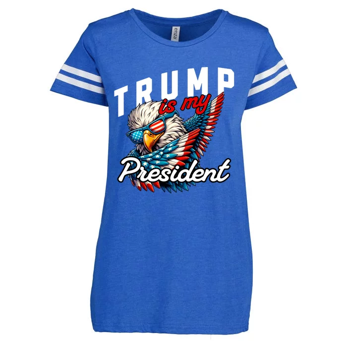 Trump Is My President Enza Ladies Jersey Football T-Shirt