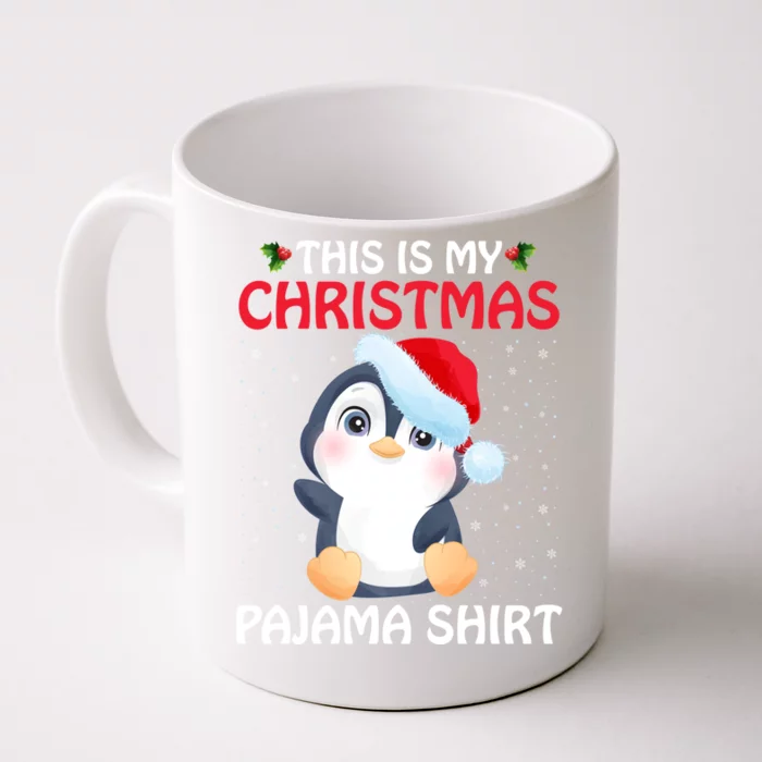 This Is My Christmas Pajamas Xmas Holiday Penguin Christmas Cute Gift Front & Back Coffee Mug