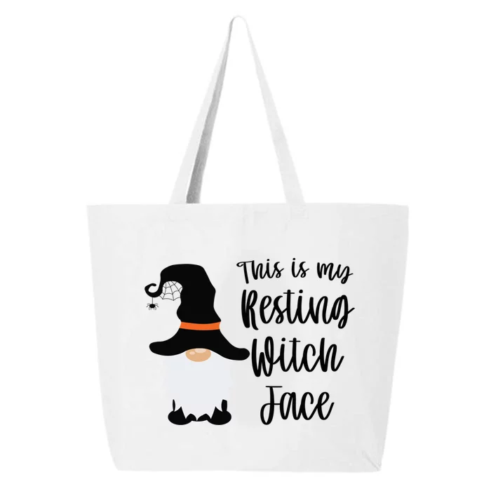 This Is My Resting Witch Face Funny Halloween Gnome Funny Gift 25L Jumbo Tote