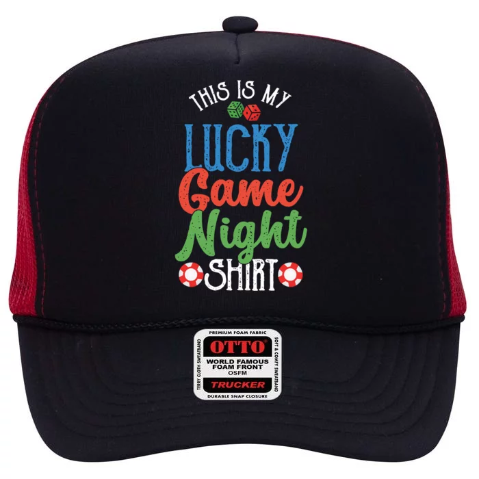 This Is My Lucky Game Night Outfit Poker Casino Gambling High Crown Mesh Trucker Hat