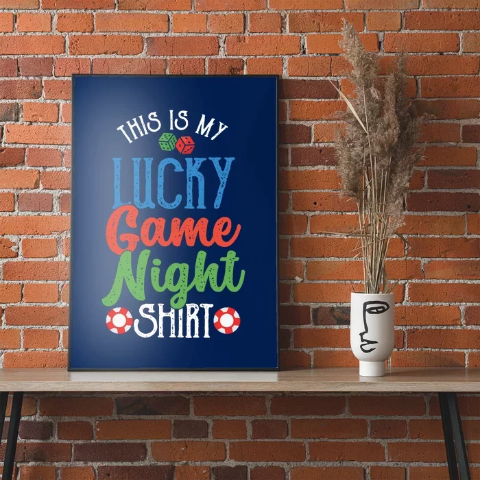 This Is My Lucky Game Night Outfit Poker Casino Gambling Poster