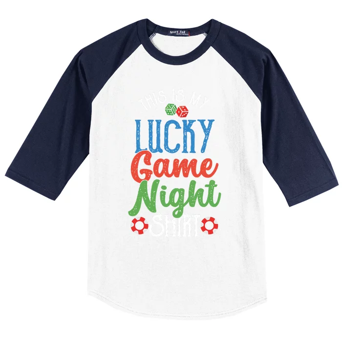 This Is My Lucky Game Night Outfit Poker Casino Gambling Baseball Sleeve Shirt