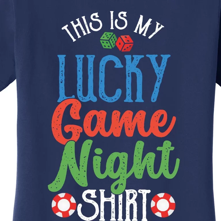 This Is My Lucky Game Night Outfit Poker Casino Gambling Women's T-Shirt